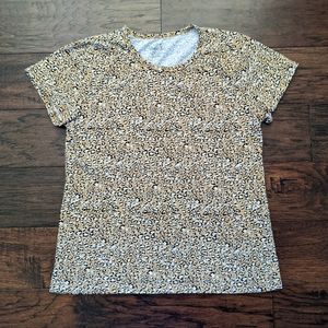 J Crew Leopard Print Studio T Shirt